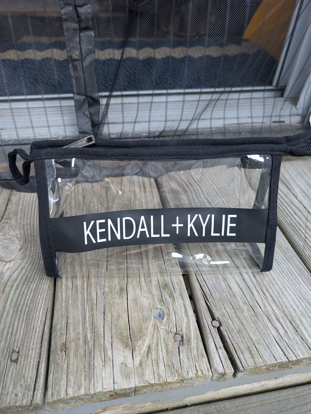Kendall + Kylie Clear Cosmetic Makeup Bag / Travel Pouch (EUC)
